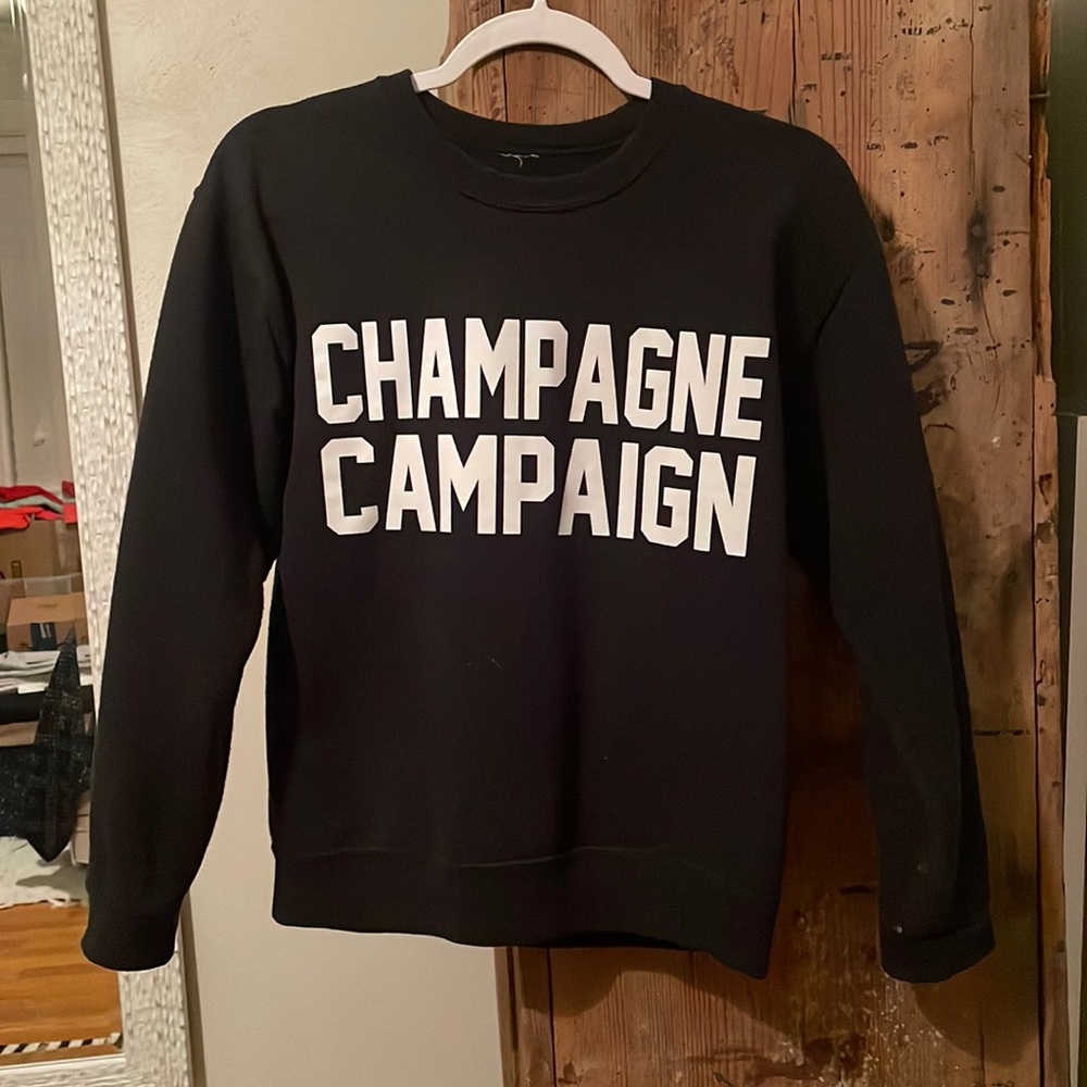 Private party champagne campaign sweatshirt